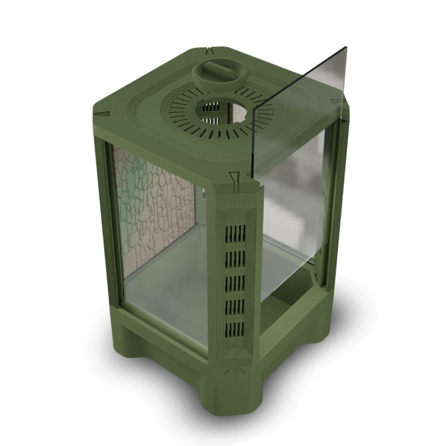 Terrarium 10x10x15cm - zielone - obrazek 3