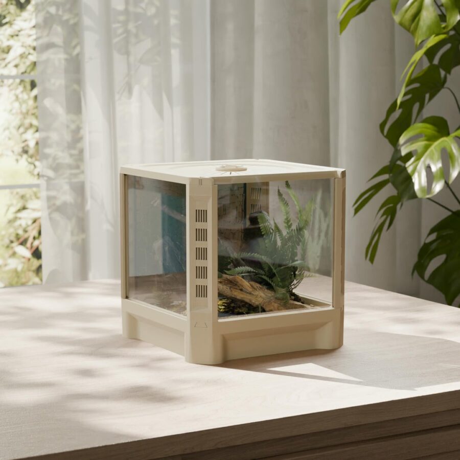 Terrarium 15x15x15cm - beżowe