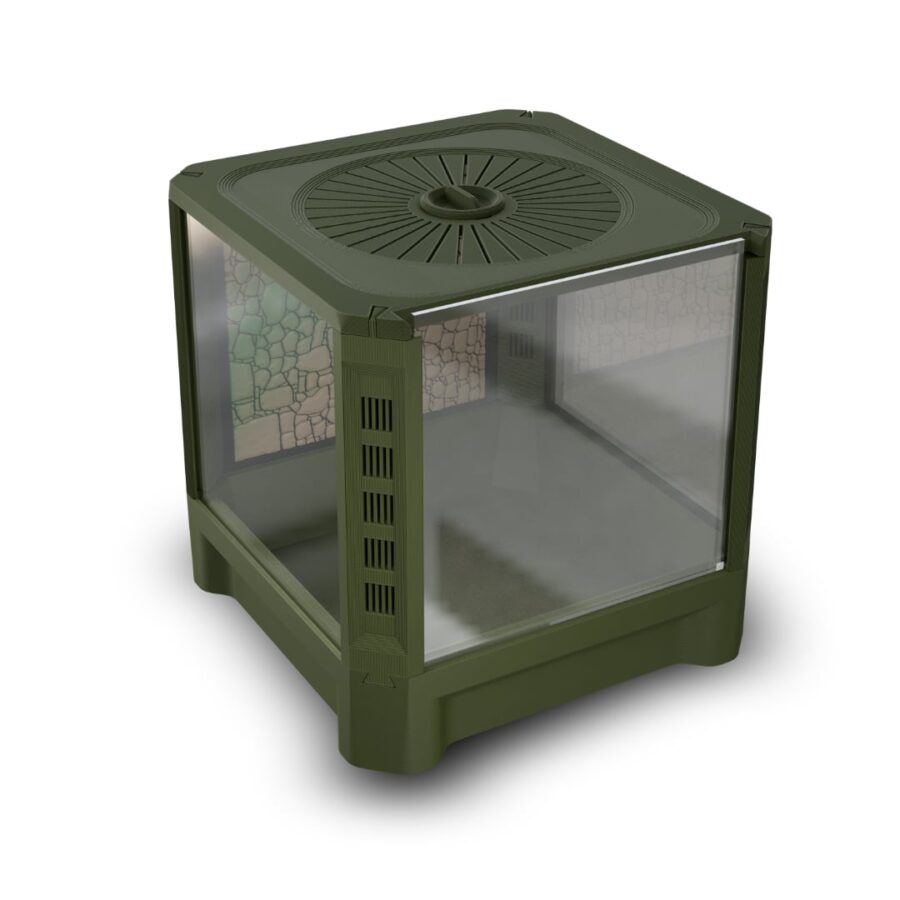 Terrarium 15x15x15cm - zielone - obrazek 2