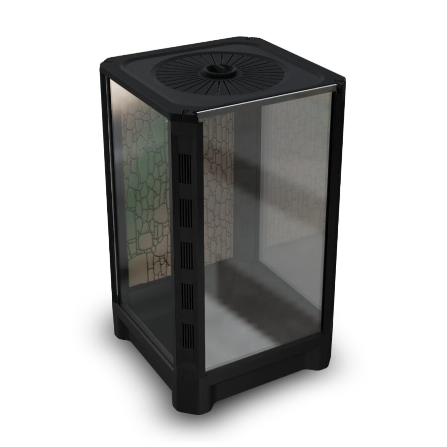 Terrarium 15x15x25cm - czarne - obrazek 2