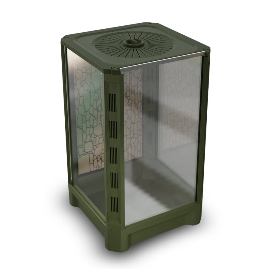 Terrarium 15x15x25cm - zielone - obrazek 2