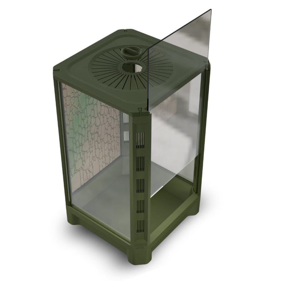 Terrarium 15x15x25cm - zielone - obrazek 3